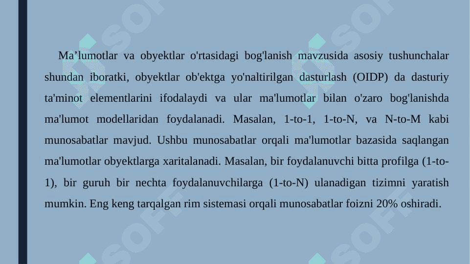 Obyektga yo‘naltirilgan ma’lumotlar bazasi 5