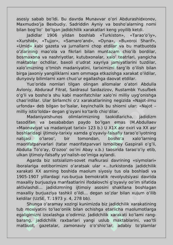 Jadidlarning  milliy madaniyatimiz rivojiga qo’shgan xisssasi 4