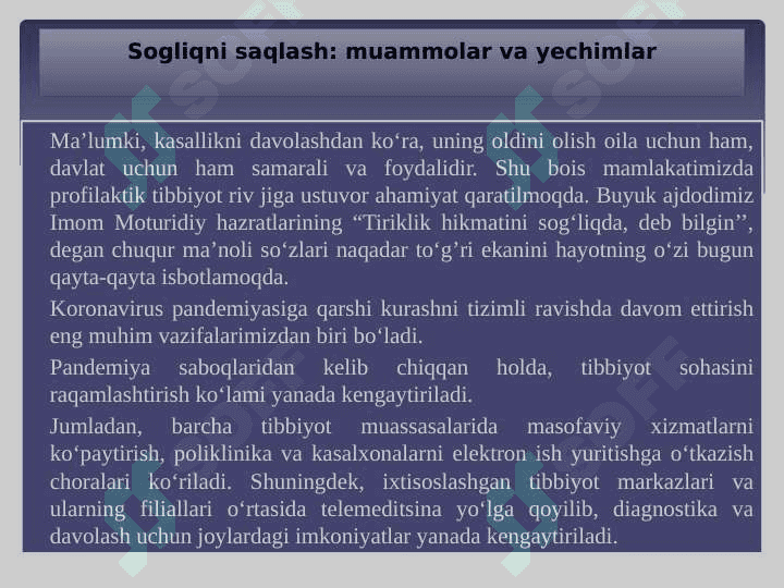 Adolatli ijtimoiy siyosat. Ma`naviy taraqqiyot 5