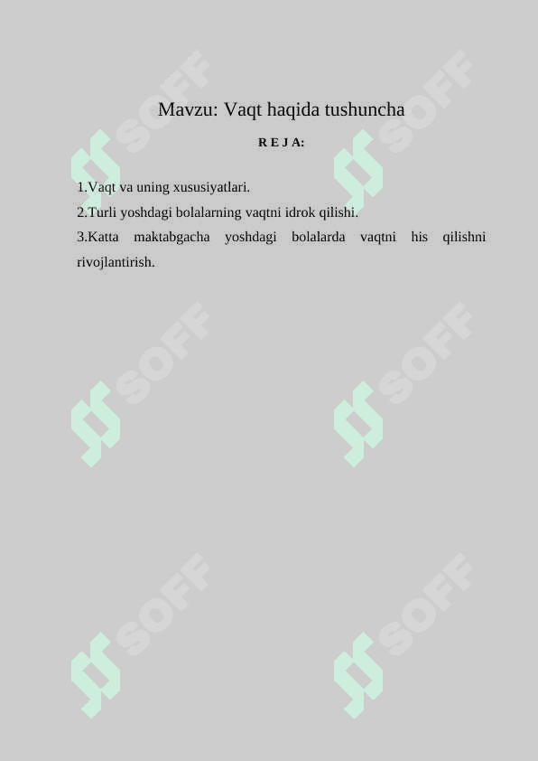 Vaqt haqida tushuncha 2