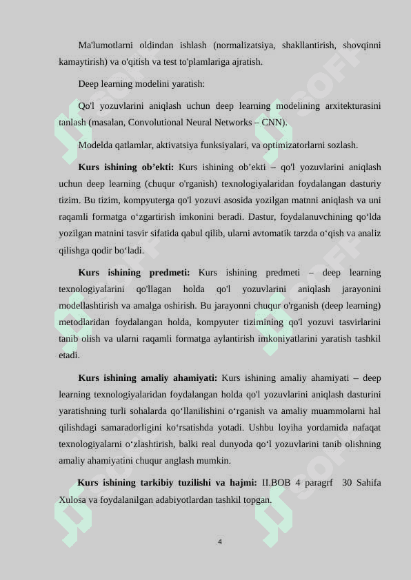 DEEP LEARNING DAN FOYDALANIB QO’L YOZUVLARINI ANIQLASH DASTURINI YARATISH 4