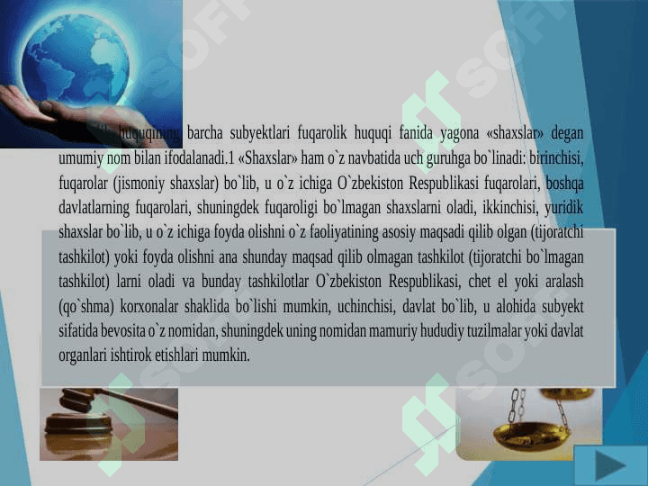 IQTISODIY HUQUQIY MUNOSABATLAR SUBYEKTLARI 4