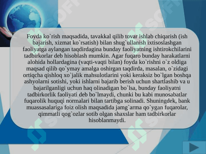 IQTISODIY HUQUQIY MUNOSABATLAR SUBYEKTLARI 8