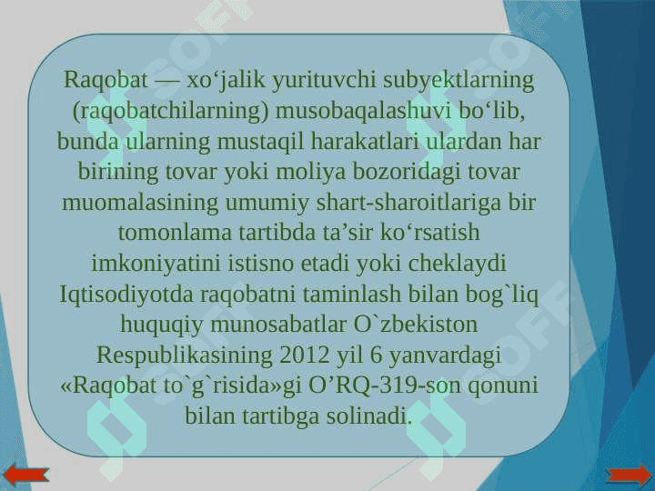 RAQOBATNING HUQUQIY TA'MINLANISHI 6