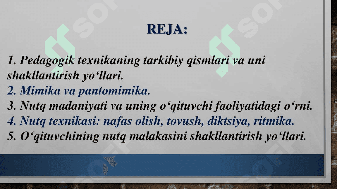 O‘QITUVCHI FAOLIYATIDA PEDAGOGIK TEXNIKA 2