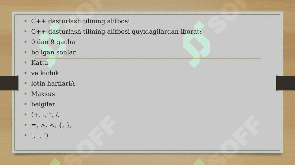 C++ dasturlash tili va uning imkoniyatlari 4