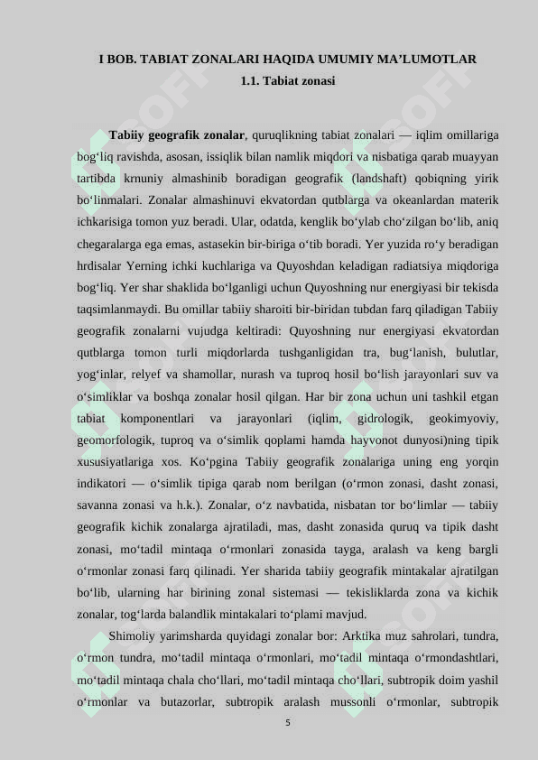 Yevrosiyo tabiat zonalari 5