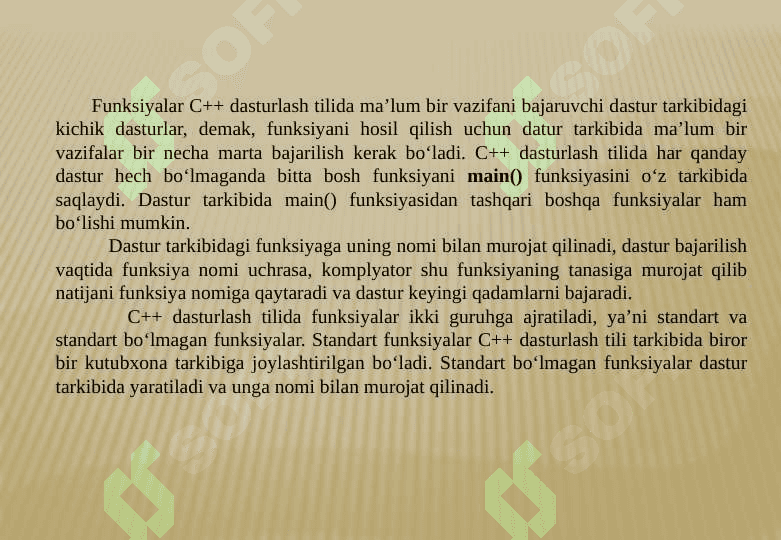 C++ dasturlash tilining standart funksiyalari 5