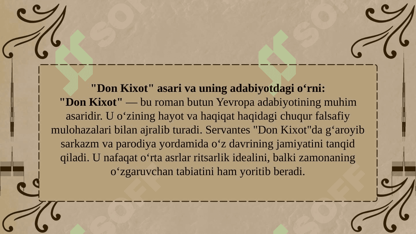 Ispan Uyg’onish adabiyotida Servantes ijodining o’rni 3