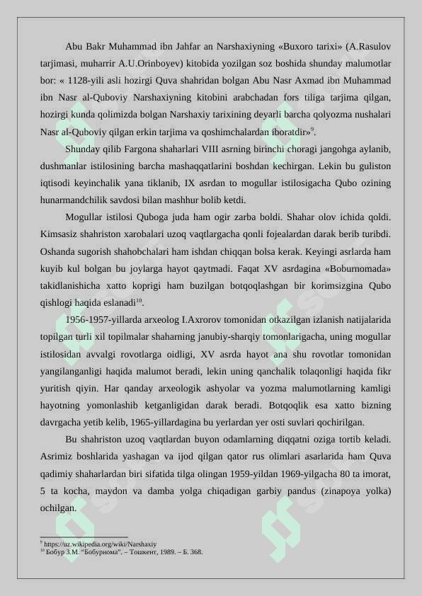 Quva shahristoni arxeologik tadqiqotlari, topilmalar va davriy tahlil 7