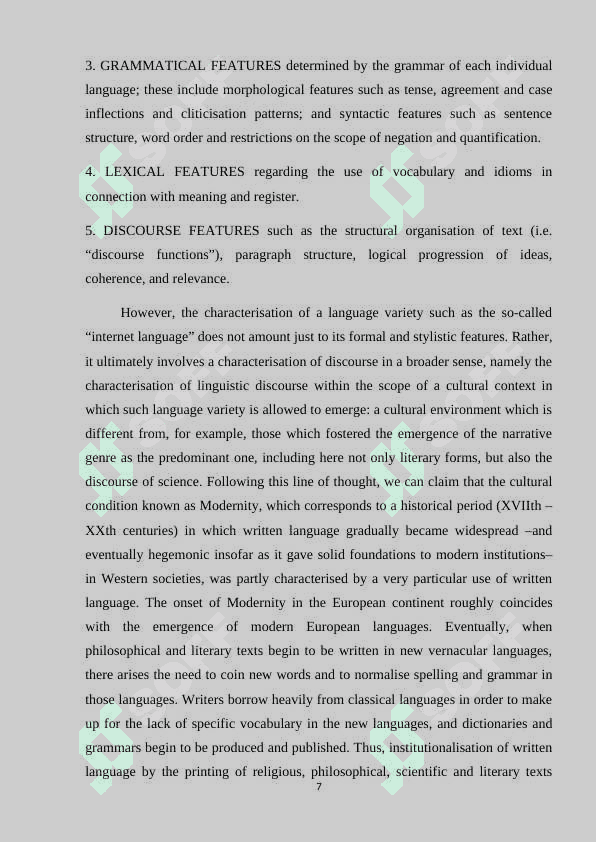 The Grammar of Internet Language 7