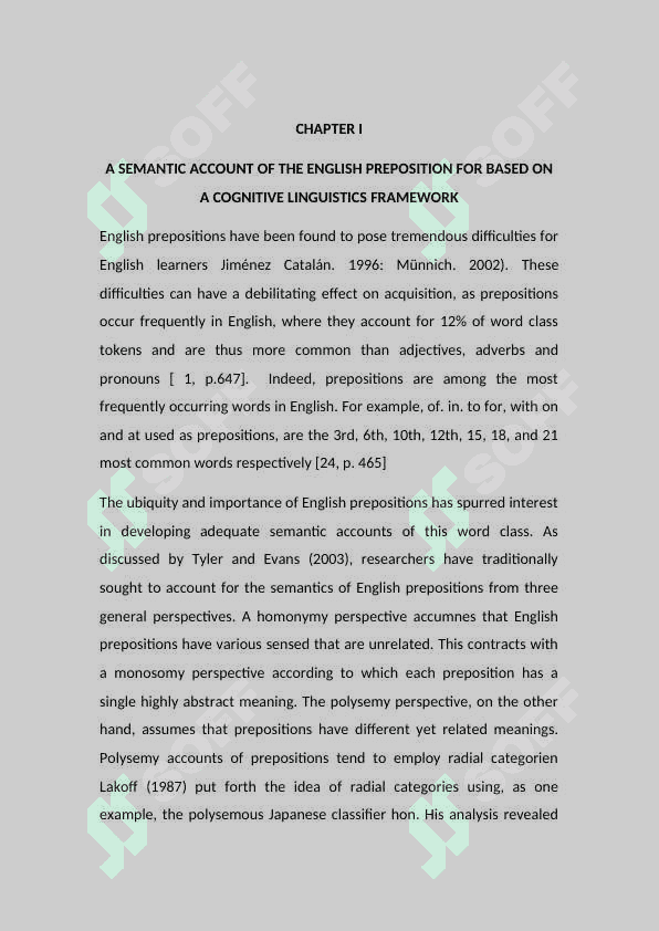 Semantic correlation of English prepositions 6