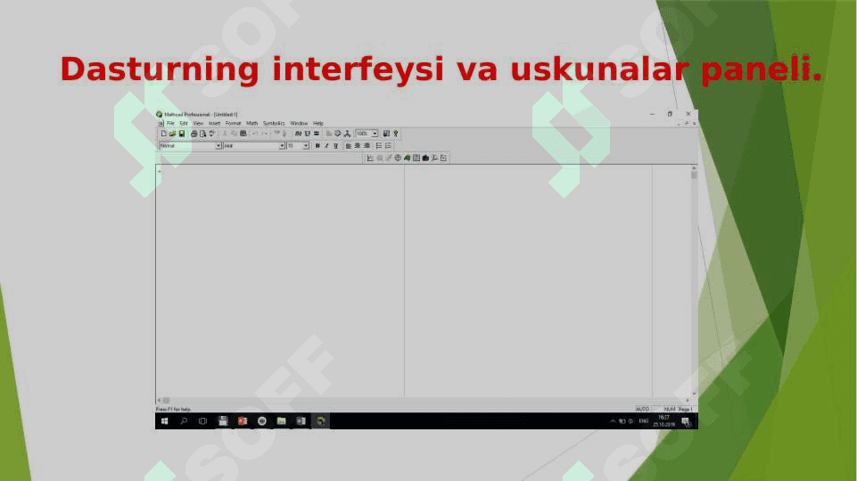 MathCad tizimida ishlash texnologiyalari. Elektr energetikasiga oid masalalarni taxlil usullarini tizimlarda amalga oshirish 6