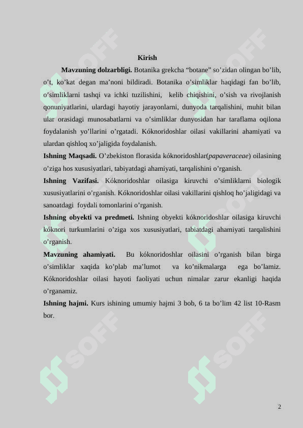 KO’KNORDOSHLAR OILASI(PAPAVERACEAE)GA UMUMIY TAVSIFI (2).doc 2