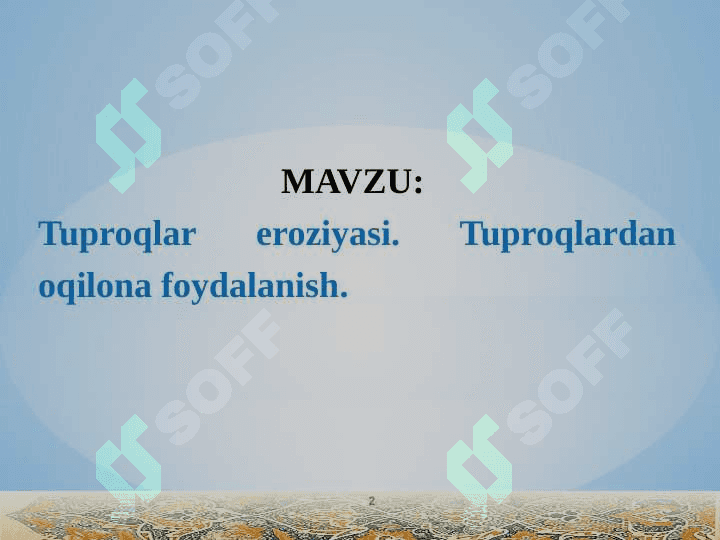 Tuproq eroziyasi 2