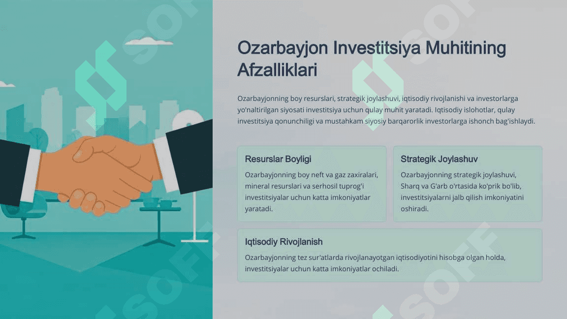 Ozarbayjon davlatining investatsiya tahlili 7
