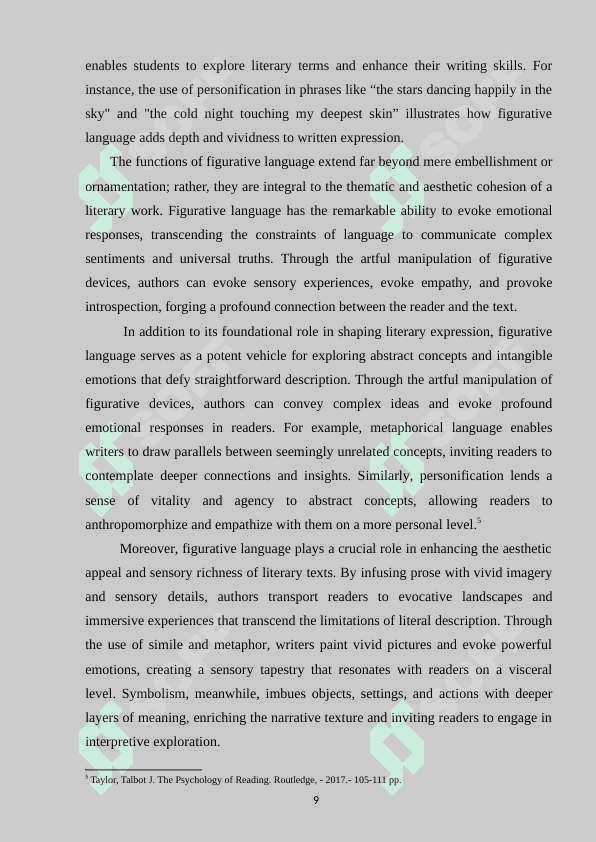 The Role of Figurative Language in Literary Stylistics 8