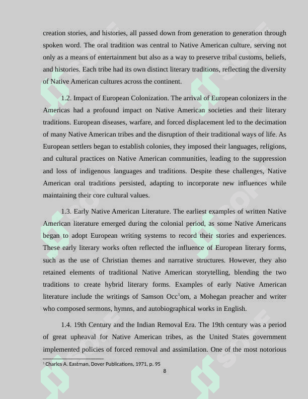 Historical Context in Native American 7