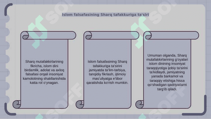Sharq mutafakkirlarining islom dinining inson kamolotiga ta'siri haqidagi g'oyalari 6