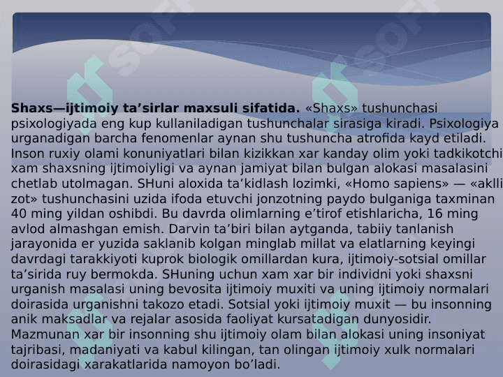SHaxsning kasbiy ijtimoiylashuvi muammosi 2