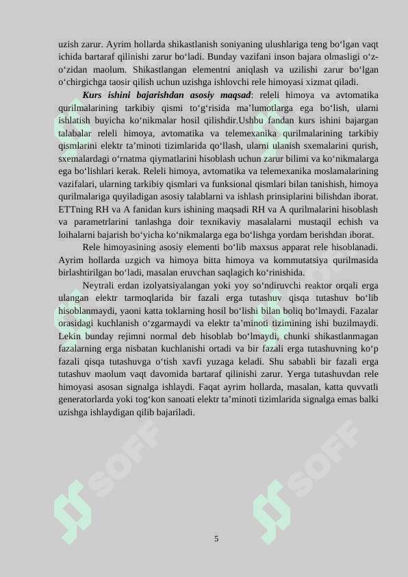 Elektr ta’minoti tizimi tarmoqlari 5