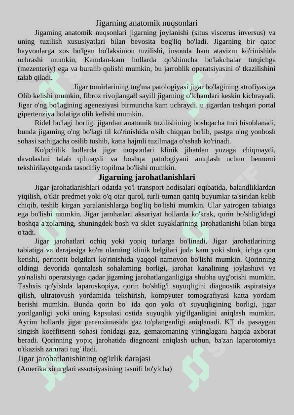 JIGAR XIRURGIK KASALLIKLARI 4