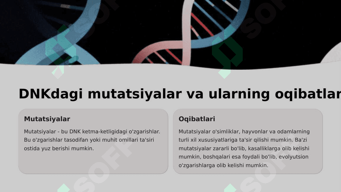 DNKning oqsil biosintezidagi roli. Ginetik injeneriya 6