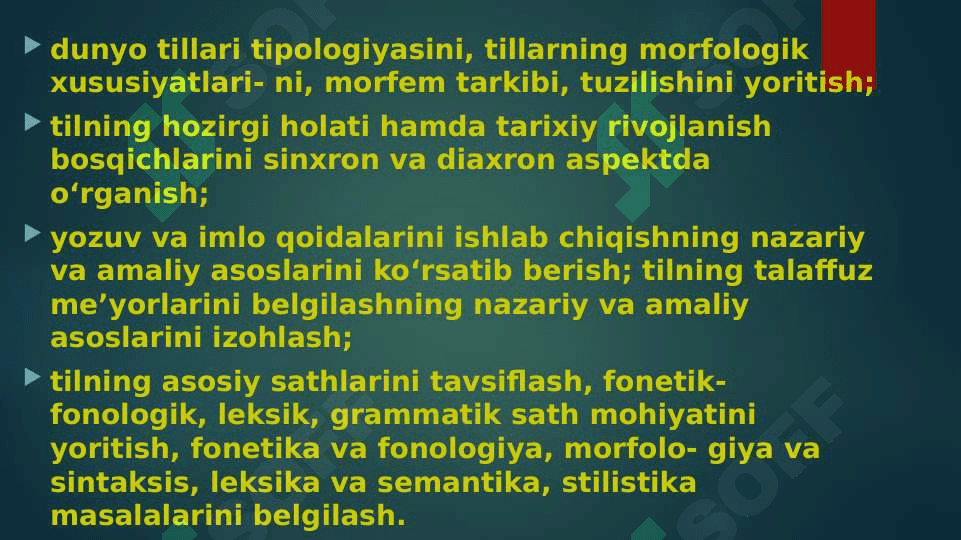 Tilshunoslik masalarini o'rganishda ichki integratsiya 6