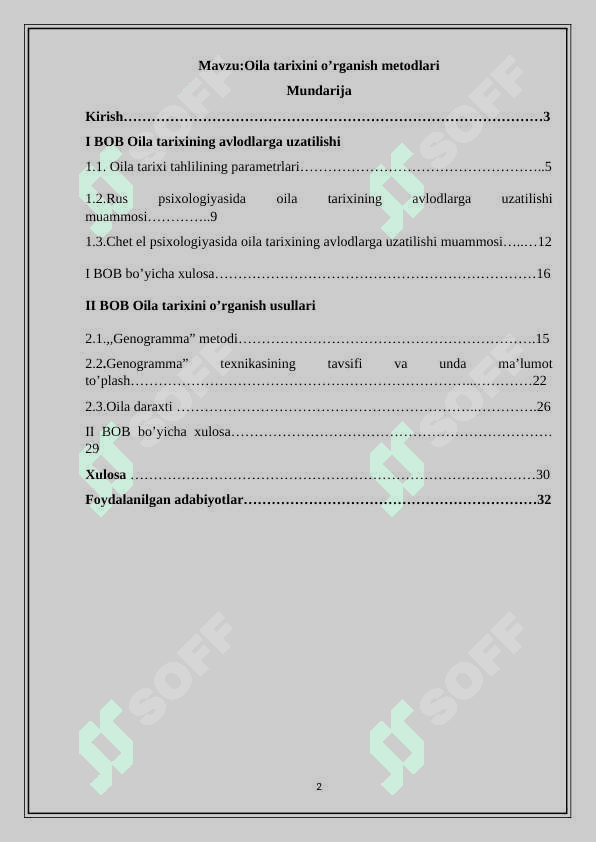 OILA TARIXINI O’RGANISH METODLARI  kurs ishi.docx 2