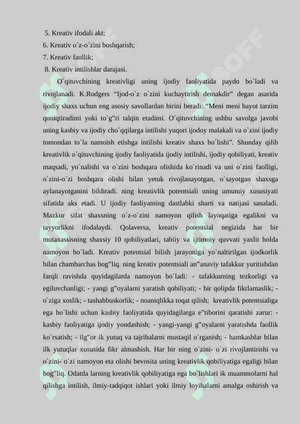 Kreativ fikrlash va ijodkorlik. 3
