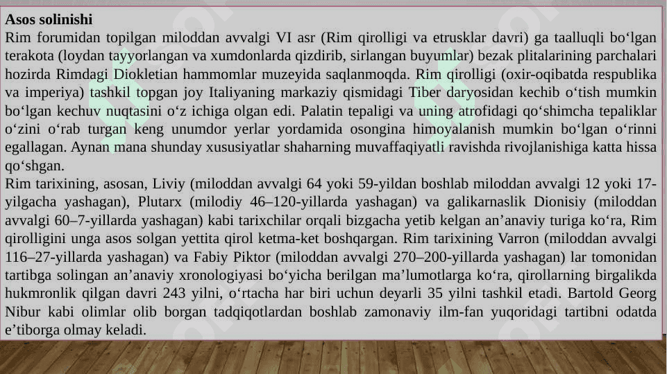 Rim davlatining tugallanishi 3