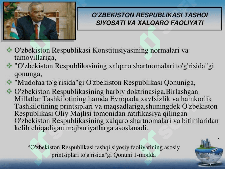 O'zbekistonning BMT ga a'zo bo'lishi... 3
