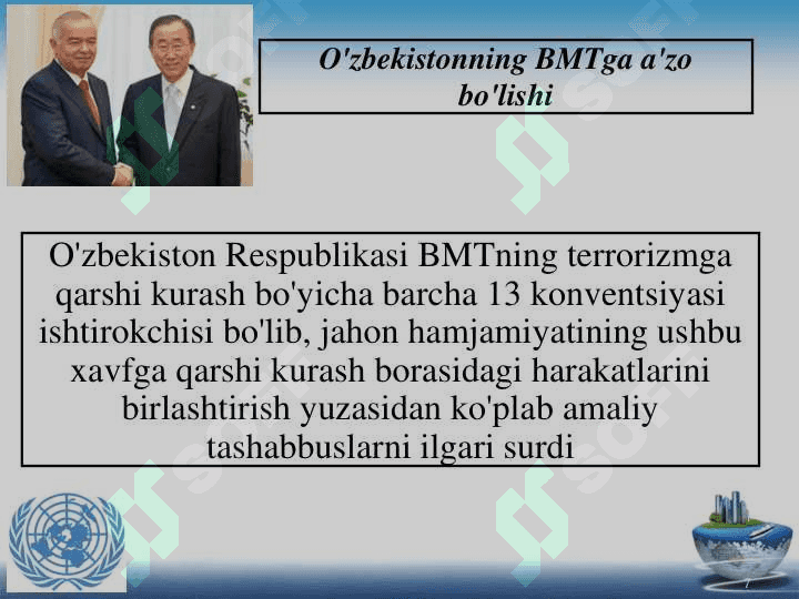 O'zbekistonning BMT ga a'zo bo'lishi... 7