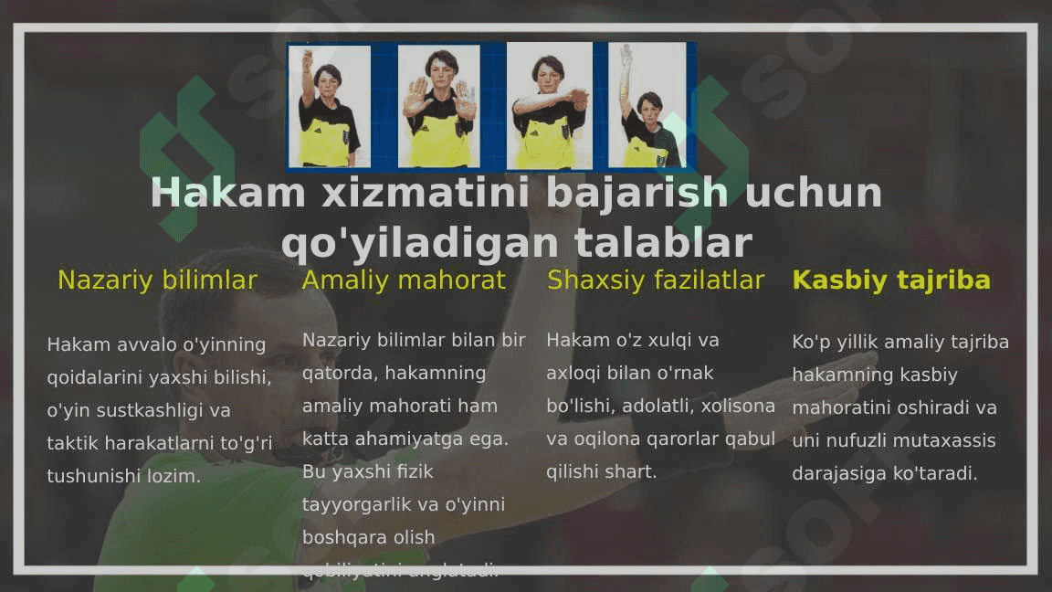 Gandbol o'yinida hakamlik 4