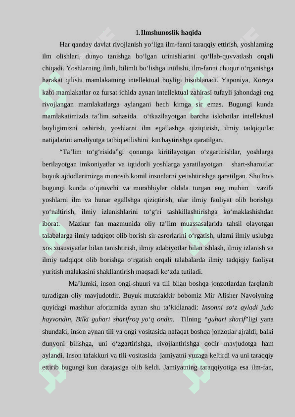Zamonaviy ilm-fanning xususiyatlari. Jamiyat taraqqiyotida ilm-fanning 2