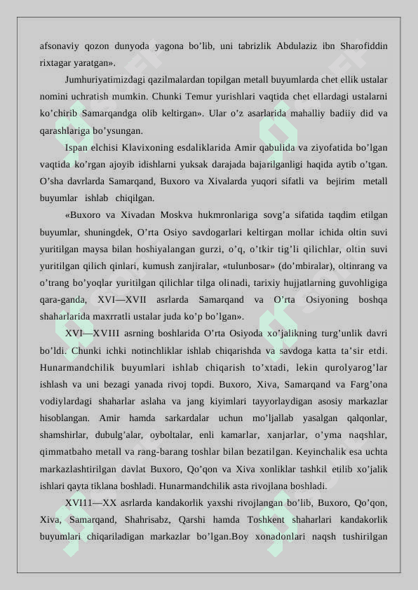 Mustaqillik yillarida kandakorlik san’ati 8