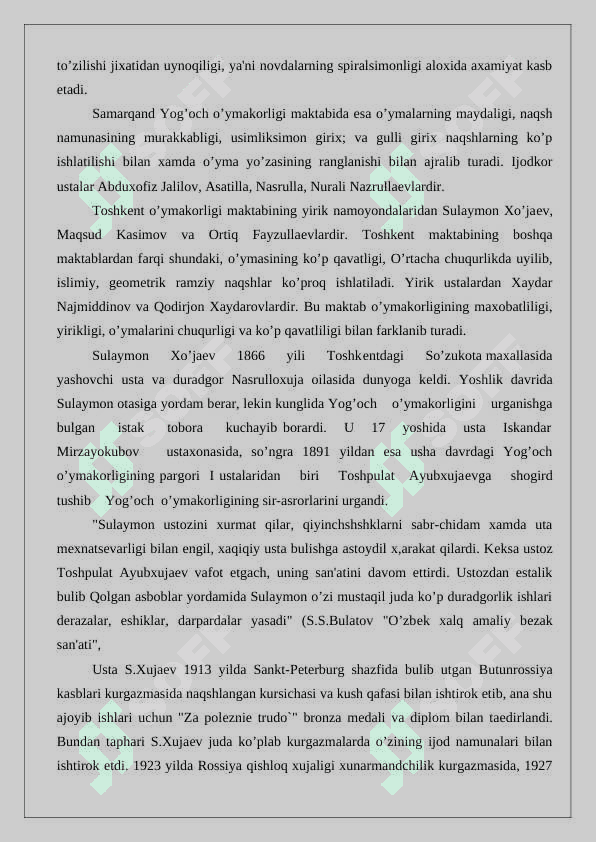 Mustaqillik yillarida yog‘och o‘ymakorlik san’ati. 7