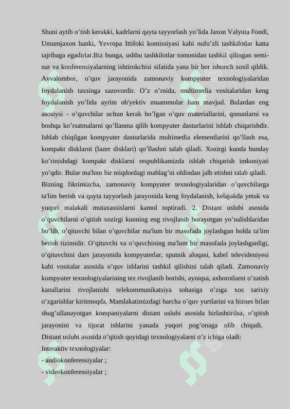 Multimedia vositalaridan foydalanish metodikasi 8