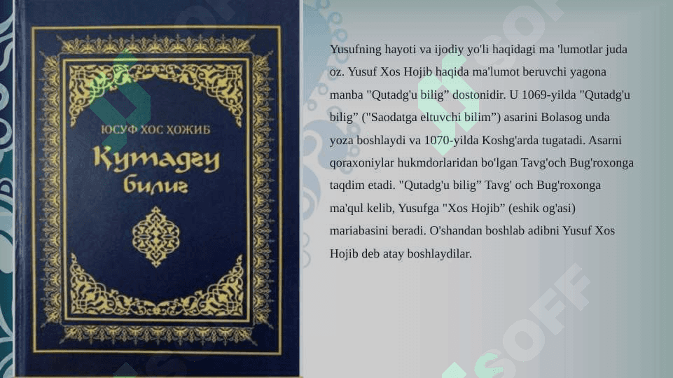 Yusuf Xos Hojib Mahmud Qoshg’ariy Ahmad Yugnakiyning  ta’limiy-axloqiy qarashlari Kaykovusning “Qobusnoma” asarida va juvonmardlik  tarbiyasi 7