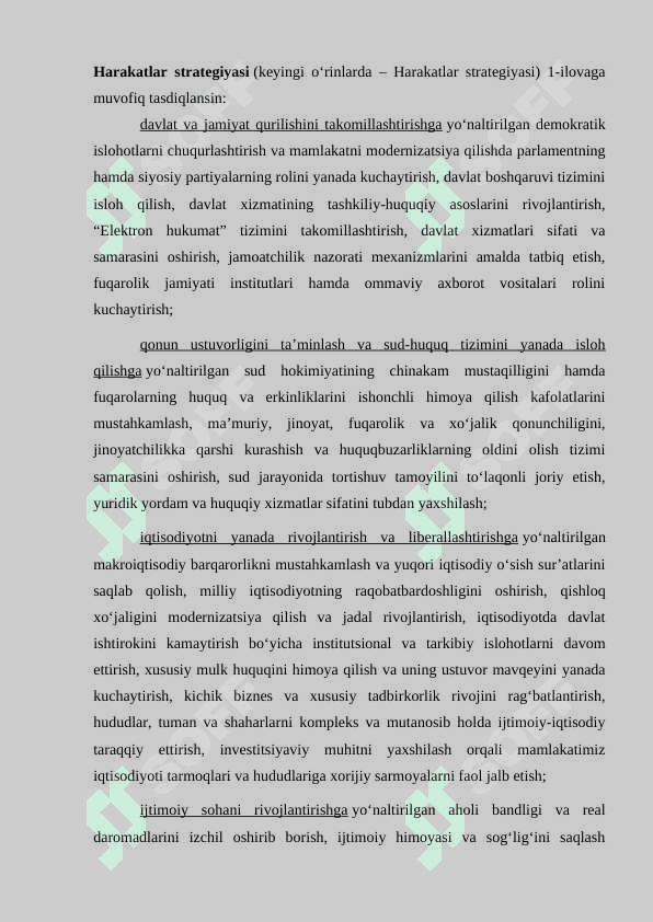O‘zbekiston Respublikasini yanada rivojlantirish bo‘yicha 2017-2021 yillarga mo‘ljallangan  harakatlar strategiyasi 3