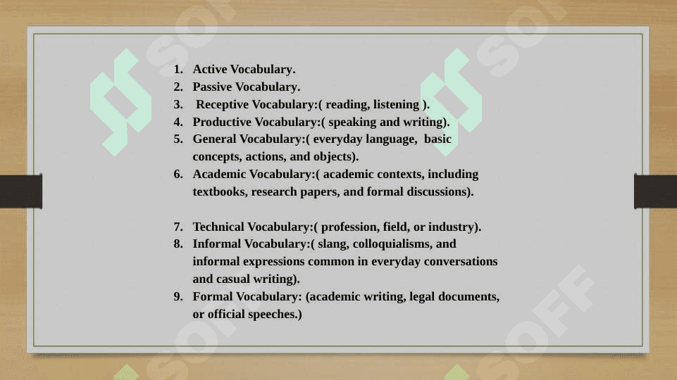 Teaching Vocabulary 7