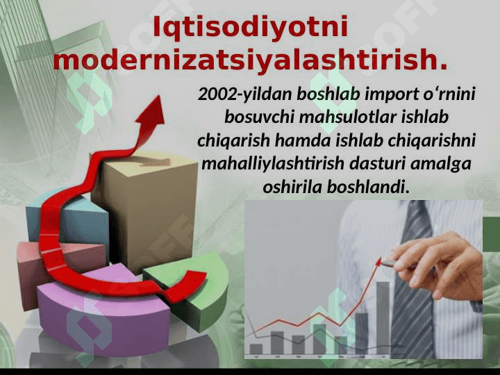 Mamlakat ishlab chiqarish salohiyatining oshirilishi va jahon iqtisodiy tizimiga integratsiyalashuvi 2