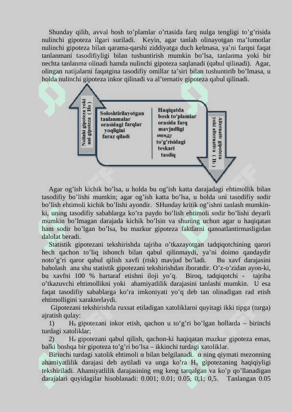 STATISTIK GIPOTEZA: ILGARI SURISH VA UNI STYUDENT TAQSIMOTI KRITIK QIYMATLARINI HISOBLASH ASOSIDA TEKSHIRISH 2