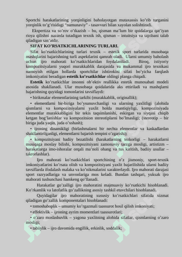 SIFAT KO‘RSATKICHLARINI MIQDORIY BAHOLASH 2