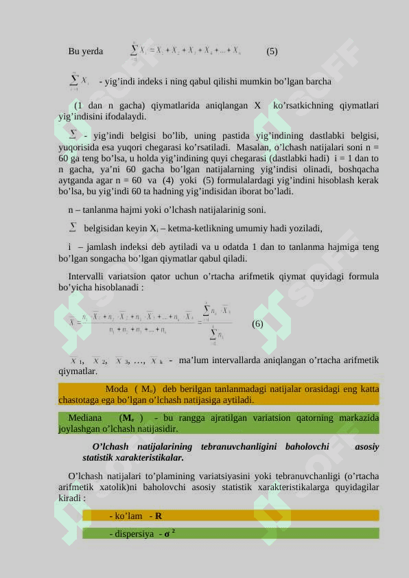 JISMONIY TARBIYA VA SPORTDA BIR O’LCHAMLI OʻLCHASH NATIJALARINI STATISTIK TAHLIL QILISH 2