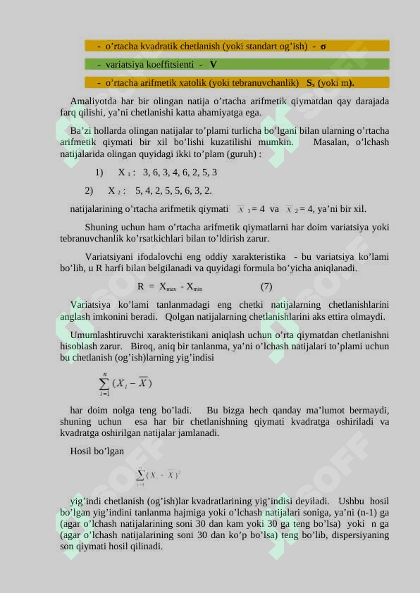 JISMONIY TARBIYA VA SPORTDA BIR O’LCHAMLI OʻLCHASH NATIJALARINI STATISTIK TAHLIL QILISH 3