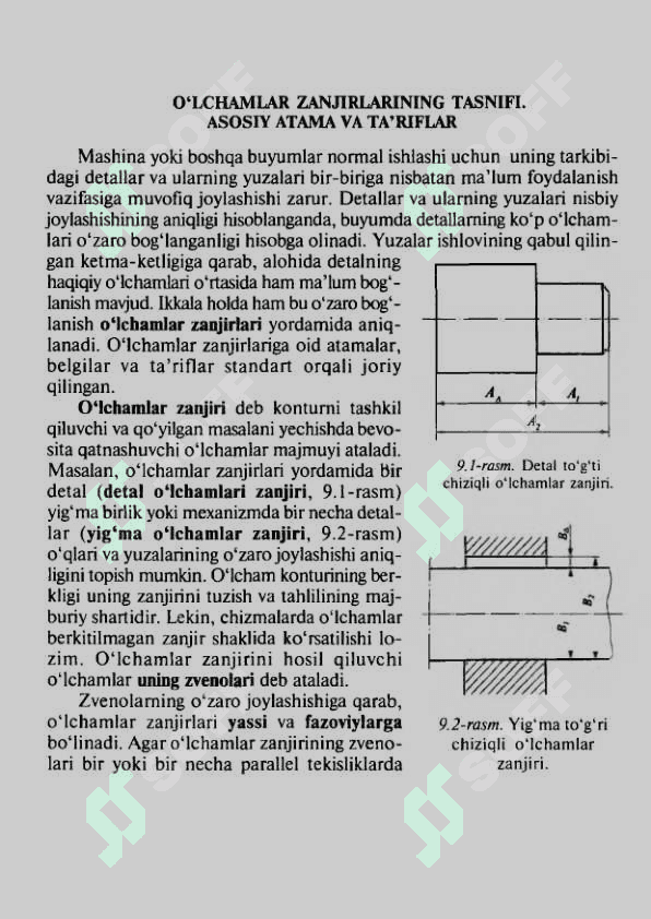 O‘lchamlar zanjirlarini to‘liq o‘zaro almashinish usuli bilan yechish. To‘g‘ri masala (Tekshirish hisobi) . Teskari masala (loyiha xisobi ) 2