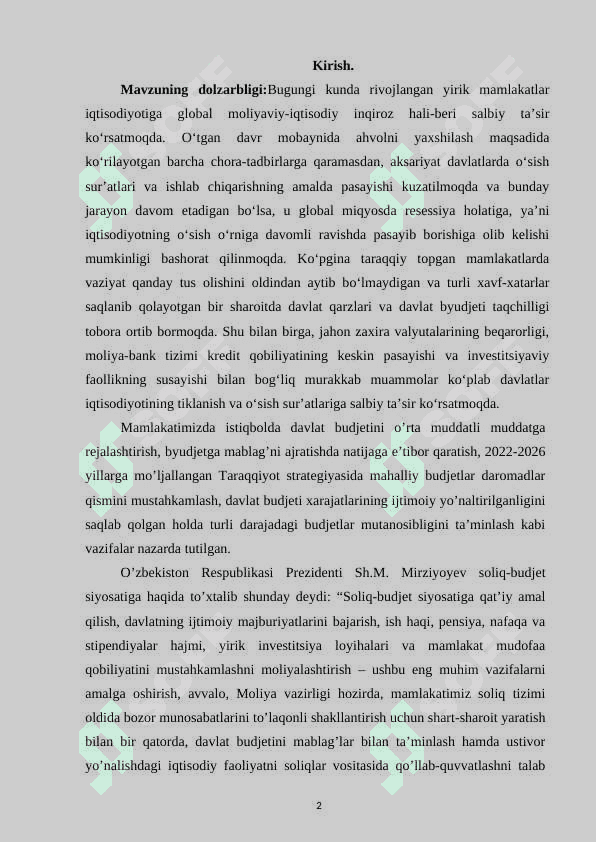 Ijtimoiy-madaniy sohalarni moliyalashtirishda davlat byudjetining o'rni va ahamiyati 2