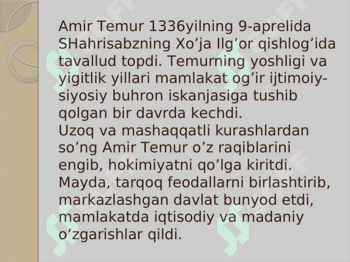 A.Temur va temuriylar davrida ma’naviyat. 4