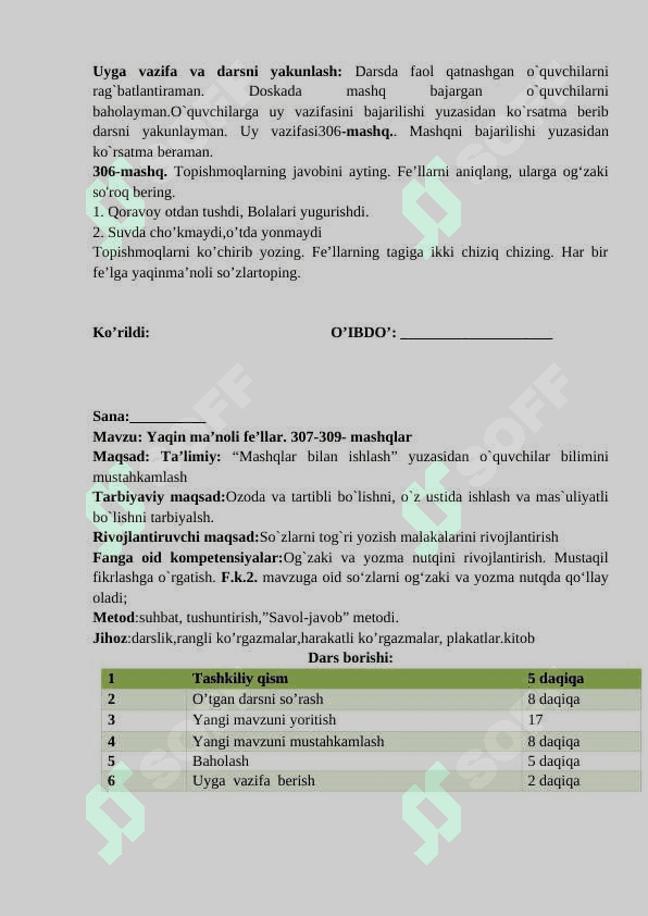 3-sinf ona tili Fe’lning so‘roqlar dars ishlanma 2